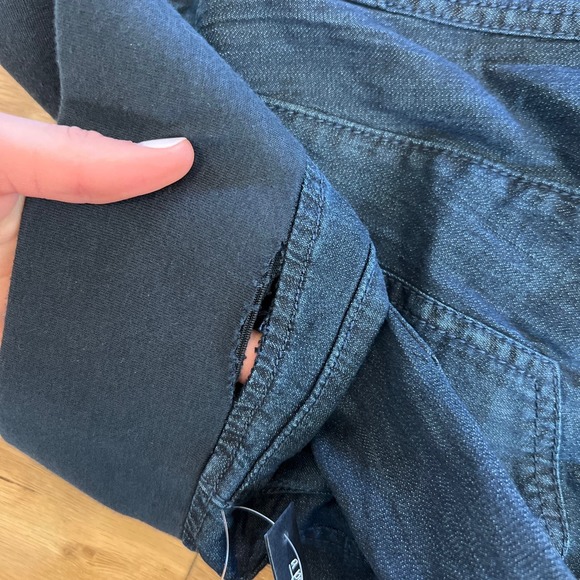 NWT A Pea In The Pod Maternity Redefined Denim Trouser 70's Icon SZ M - Picture 7 of 7